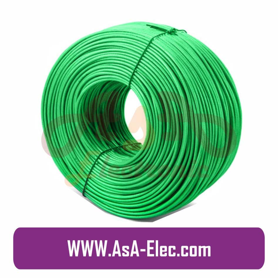 سیم افشان سبز تمام مس 0.75mm